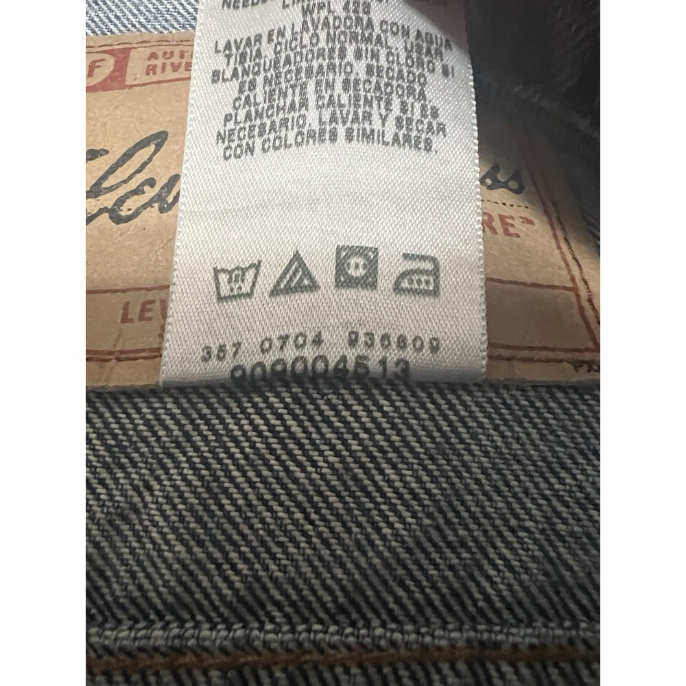 Levi Strauss Signature Denim Jacket Mens M Blue Trucker Y2K 2004 Jean Coat - Picture 8 of 10